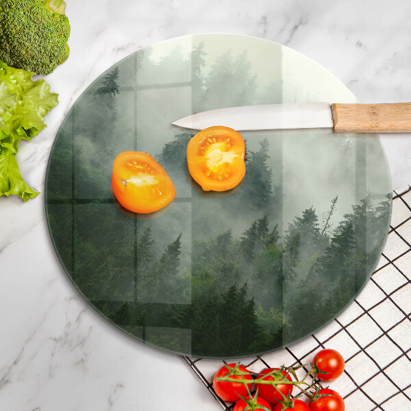 Deska kuchenna szklana Pejzaż zamglony las