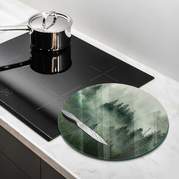Deska kuchenna szklana Pejzaż zamglony las