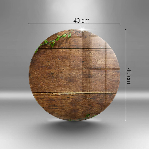 Deska kuchenna szklana Drewniane deski i liście