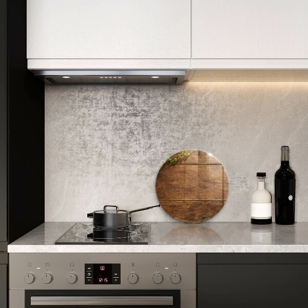 Deska kuchenna szklana Drewniane deski i liście