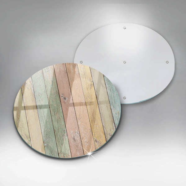 Deska kuchenna szklana Kolorowe deski vintage