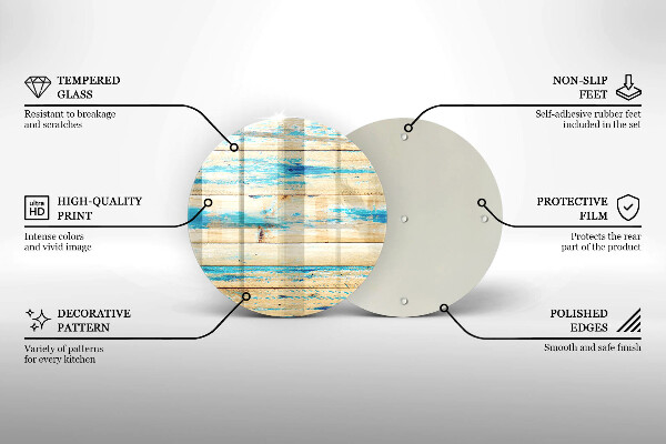 Deska kuchenna szklana Retro deski drewno