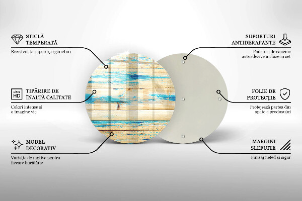Deska kuchenna szklana Retro deski drewno