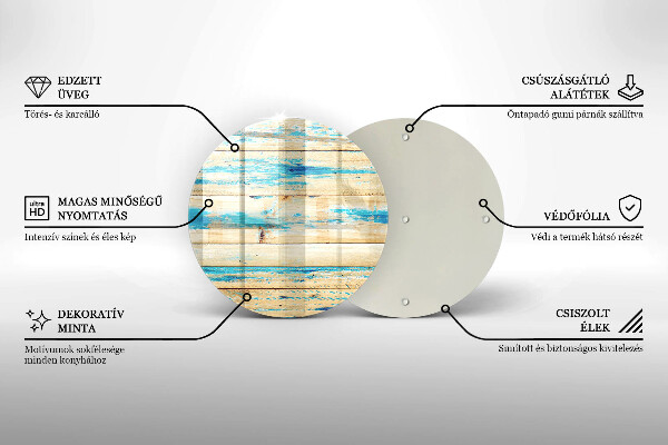 Deska kuchenna szklana Retro deski drewno