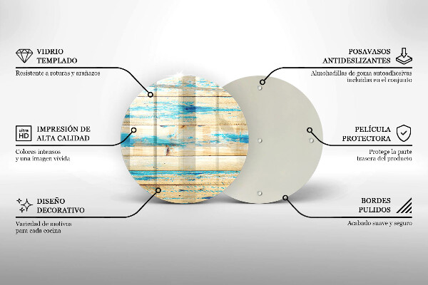 Deska kuchenna szklana Retro deski drewno