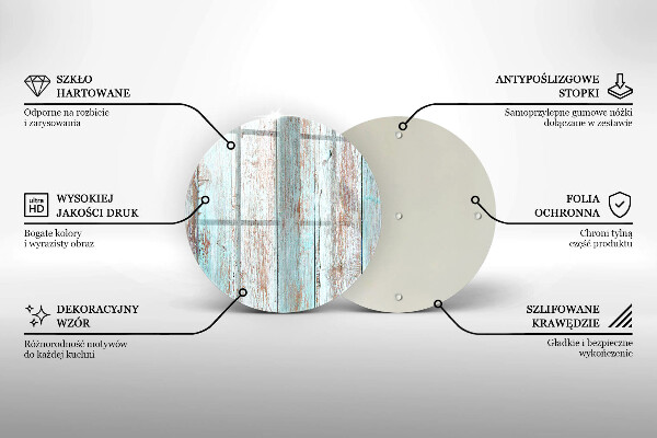Deska kuchenna szklana Stare deski vintage