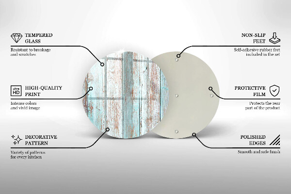 Deska kuchenna szklana Stare deski vintage