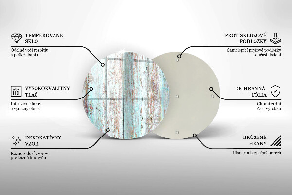 Deska kuchenna szklana Stare deski vintage