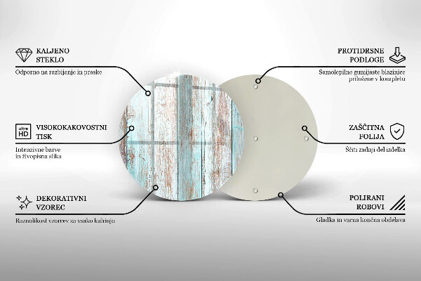 Deska kuchenna szklana Stare deski vintage