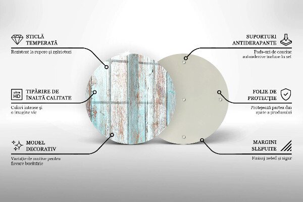 Deska kuchenna szklana Stare deski vintage