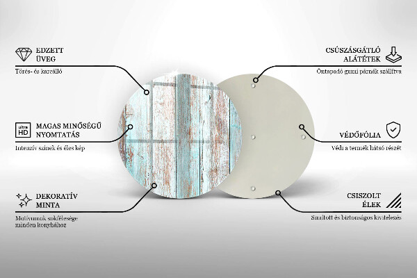 Deska kuchenna szklana Stare deski vintage