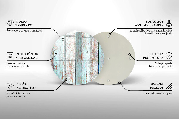 Deska kuchenna szklana Stare deski vintage