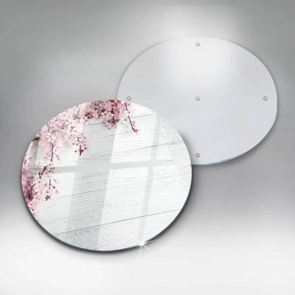 Deska kuchenna szklana Kwiaty na deskach