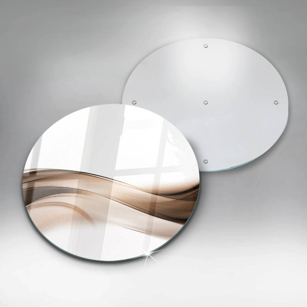 Deska kuchenna szklana Abstrakcja brązowe linie