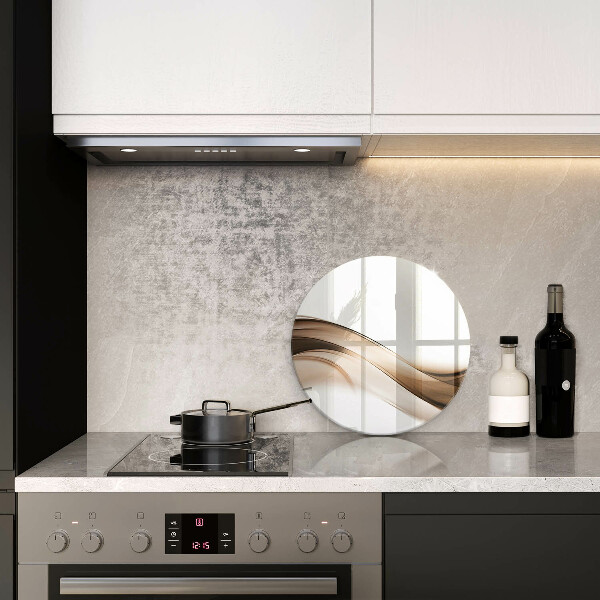 Deska kuchenna szklana Abstrakcja brązowe linie