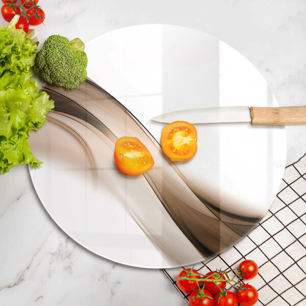 Deska kuchenna szklana Abstrakcja brązowe linie