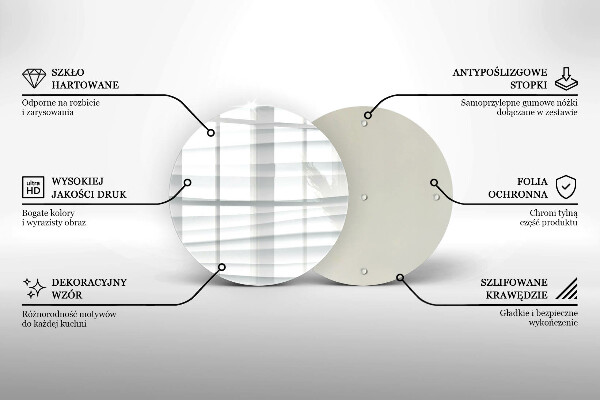 Deska kuchenna szklana Nowoczesna struktura