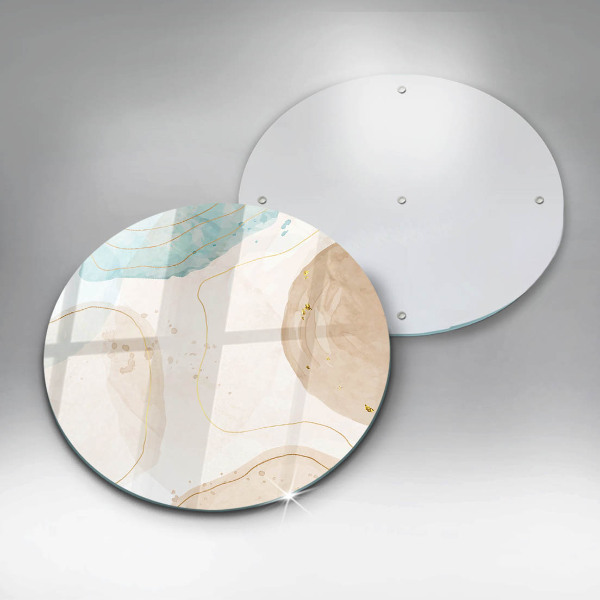 Deska kuchenna szklana Boho plamy i złoto