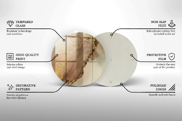 Deska kuchenna szklana Abstrakcja złoto