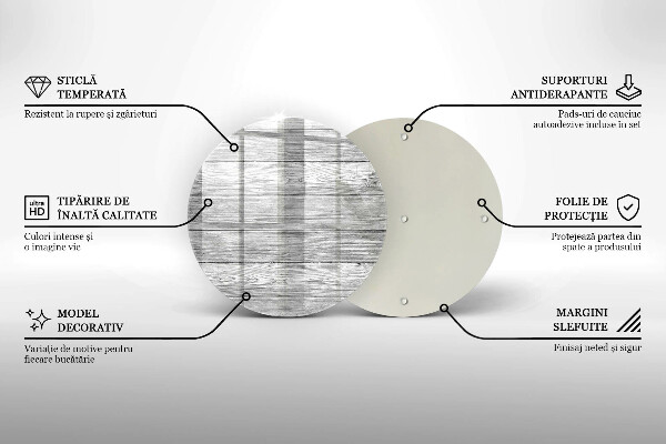 Deska kuchenna szklana Drewno stare deski