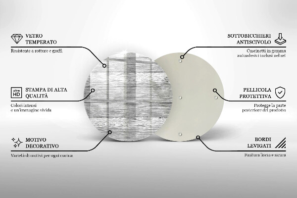 Deska kuchenna szklana Drewno stare deski