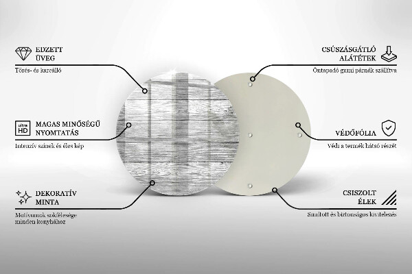 Deska kuchenna szklana Drewno stare deski