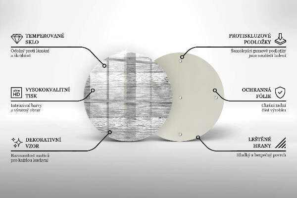 Deska kuchenna szklana Drewno stare deski