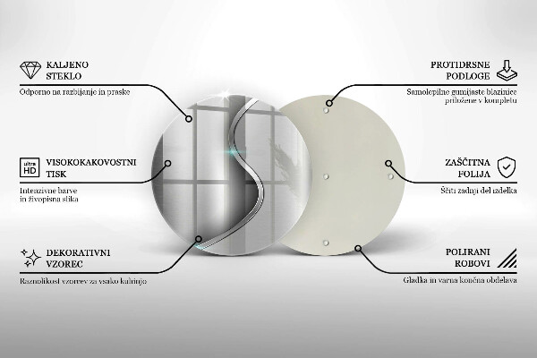 Deska kuchenna szklana Abstrakcja srebrny metal