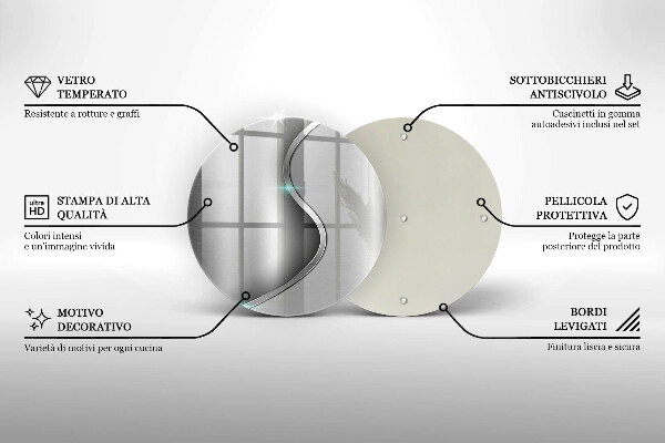 Deska kuchenna szklana Abstrakcja srebrny metal