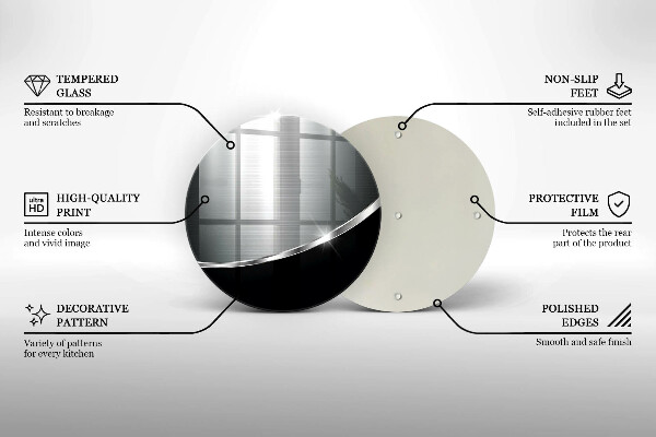 Deska kuchenna szklana Abstrakcja z metalem
