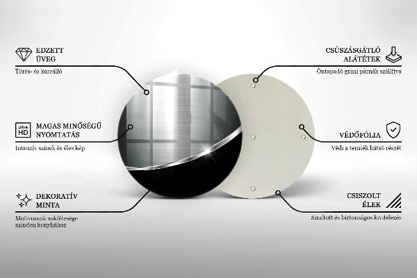 Deska kuchenna szklana Abstrakcja z metalem