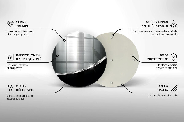 Deska kuchenna szklana Abstrakcja z metalem