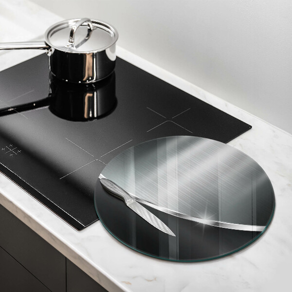 Deska kuchenna szklana Abstrakcja z metalem