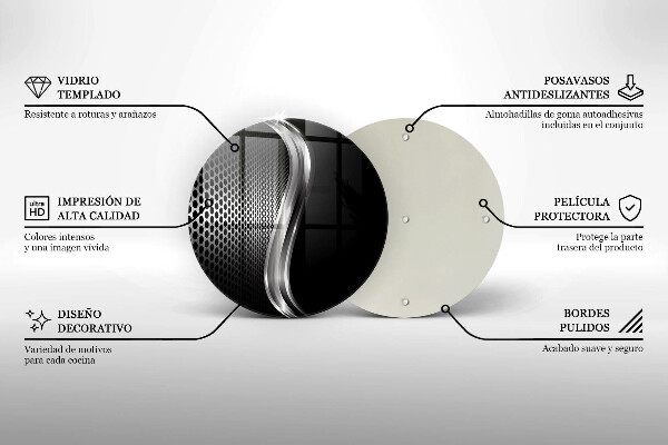 Deska kuchenna szklana Metalowa struktura