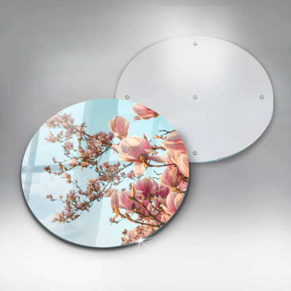 Deska kuchenna szklana Drzewo różowe kwiaty