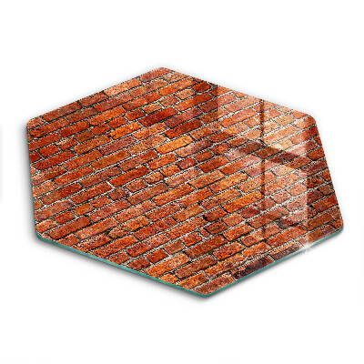 Deska szklana do kuchni Ściana cegły mur