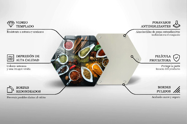 Deska szklana do kuchni Kuchenne przyprawy