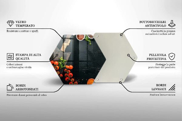 Deska szklana do kuchni Pomidorki koktajlowe