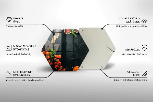 Deska szklana do kuchni Pomidorki koktajlowe