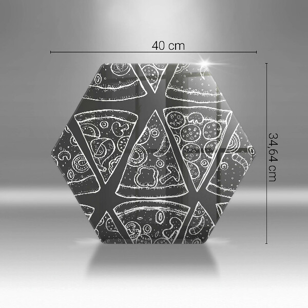 Deska szklana do kuchni Ilustracja pizza