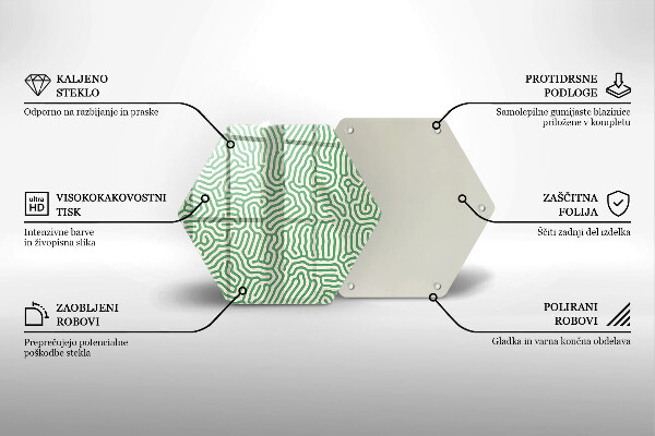 Deska szklana do kuchni Abstrakcja linie