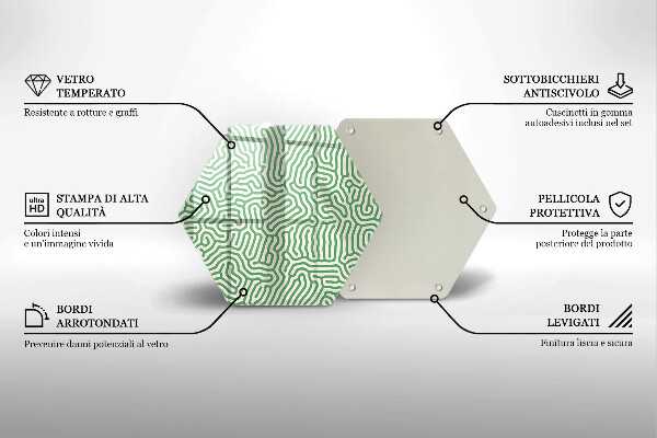 Deska szklana do kuchni Abstrakcja linie