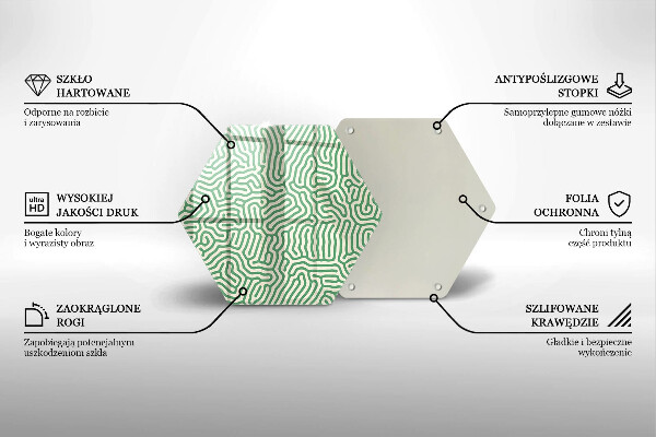 Deska szklana do kuchni Abstrakcja linie