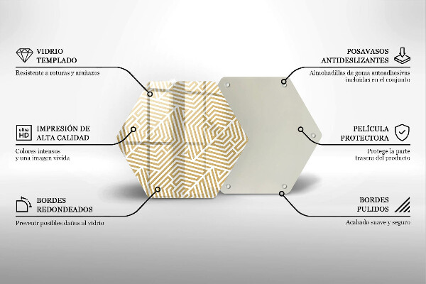 Deska szklana do kuchni Geometryczne linie