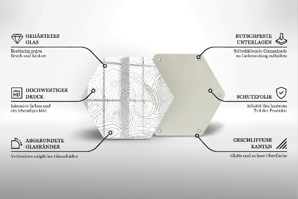 Deska szklana do kuchni Abstrakcja kształty