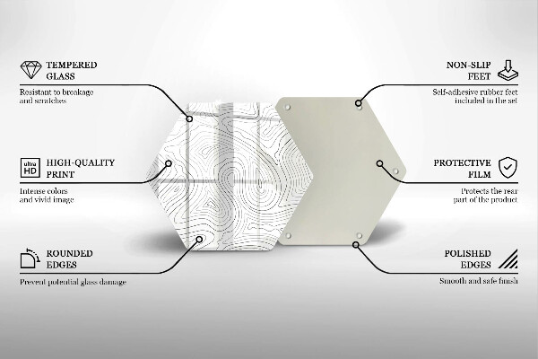 Deska szklana do kuchni Abstrakcja kształty