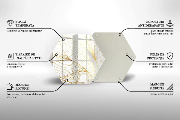 Deska szklana do kuchni Nowoczesny wzór linie