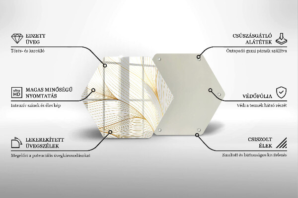 Deska szklana do kuchni Nowoczesny wzór linie