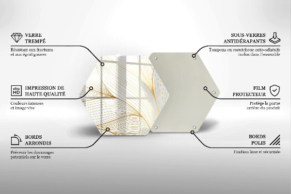 Deska szklana do kuchni Nowoczesny wzór linie