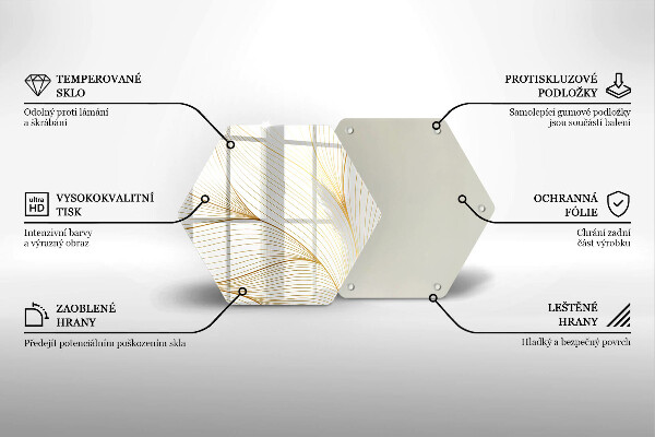 Deska szklana do kuchni Nowoczesny wzór linie